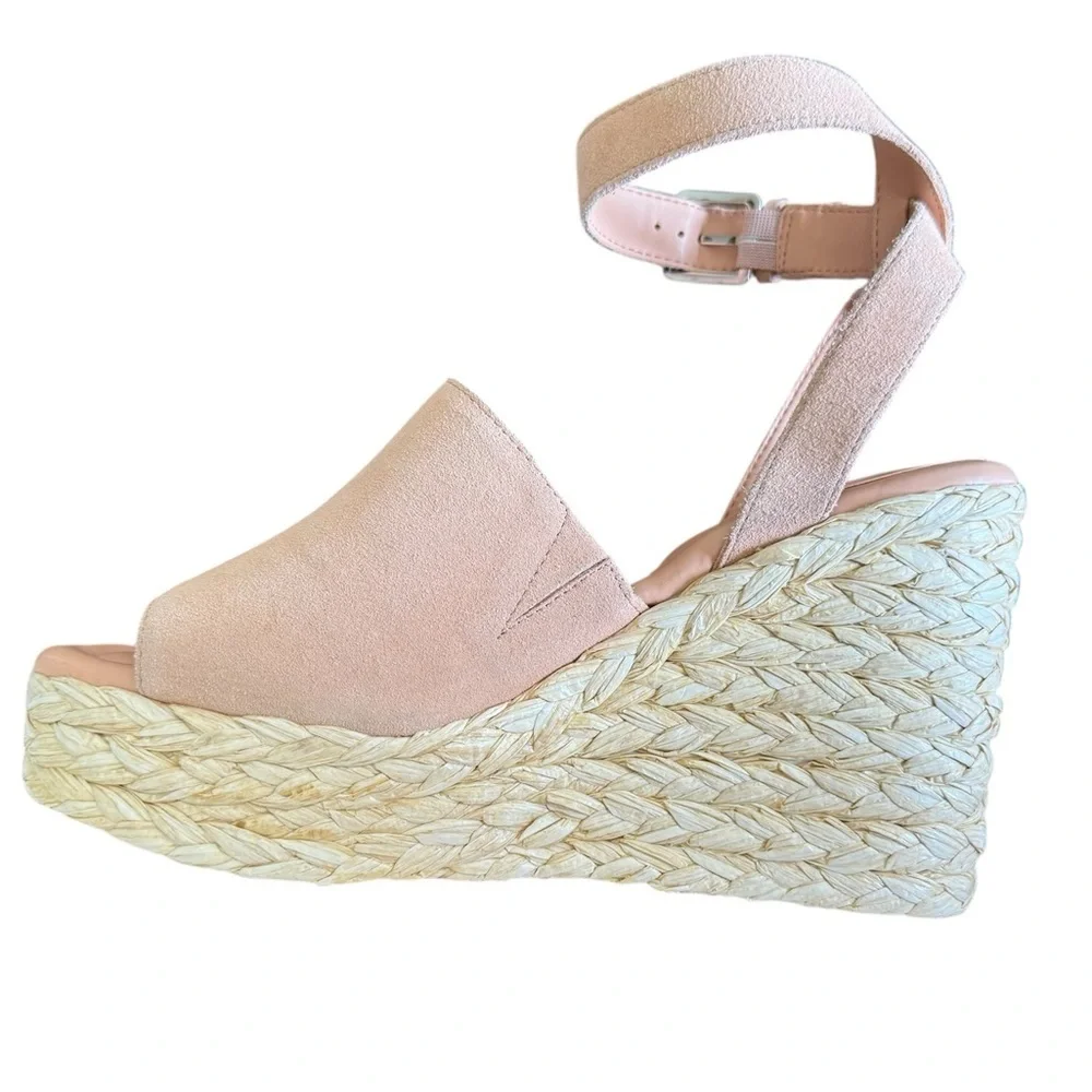 Marc Fisher Nelly Suede Espadrille Wedge Sandal NEW Size 9.5